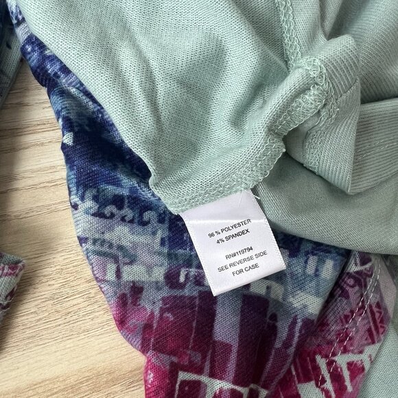 ONE WORLD Brushed Knit Tunic Top Sizes XS S Medium Studded Sharkbite Hi Low Hem - Picture 8 of 10